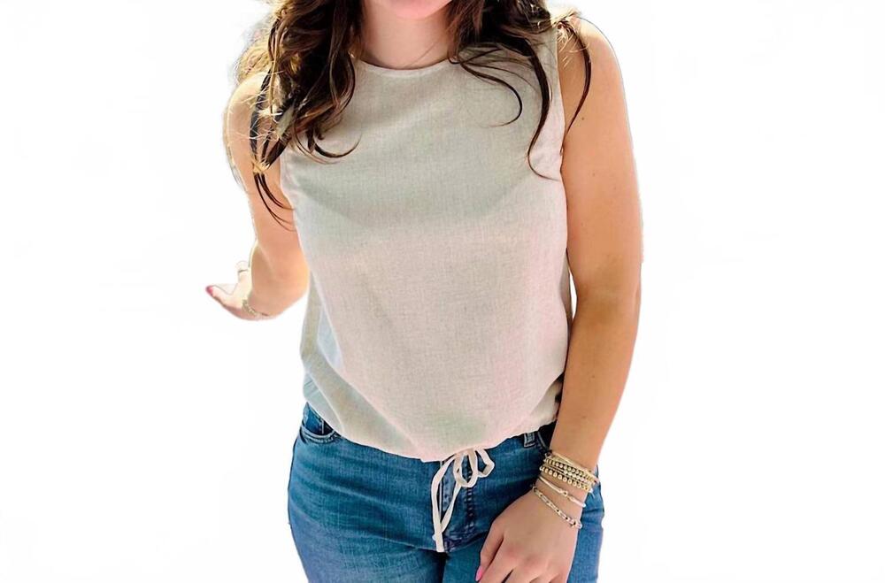 NEW CHARLIE B women's linen tank top in natural